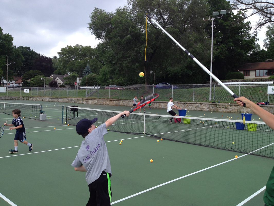 Serve practice with a stationary ball!